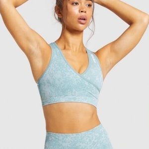 Gymshark Adapt Animal Seamless Sports Bra - Light Green
